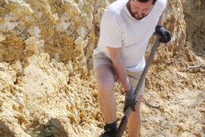Digging for clay