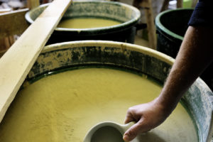 Washing the clay
