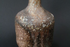 Steinzeug Sake-Flasche, grober Kaolin-Ton aus dem nördlichen Waldviertel
