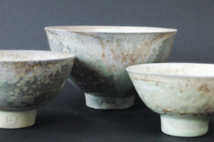 Small porcelain tea bowls