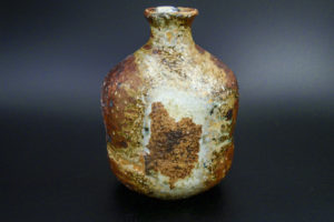 Stoneware vase, heavy ash deposit